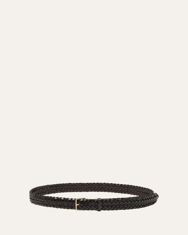 Intreccio Woven Leather Belt